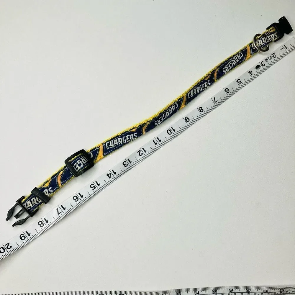 LA Chargers Dog Collar In Blue & Yellow